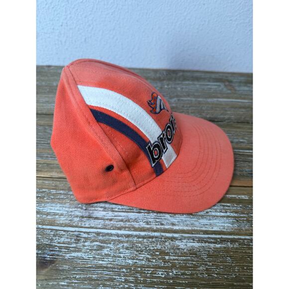 VINTAGE Denver Broncos Hat Cap Orange White NFL Logo Athletic Strapback YOUTH - Picture 2 of 6